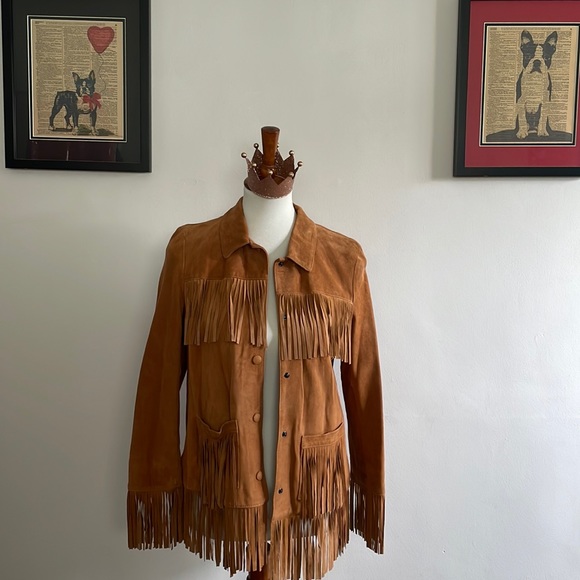 Beautiful Suede Fringe Simona Barbieri Jacket - Picture 1 of 12